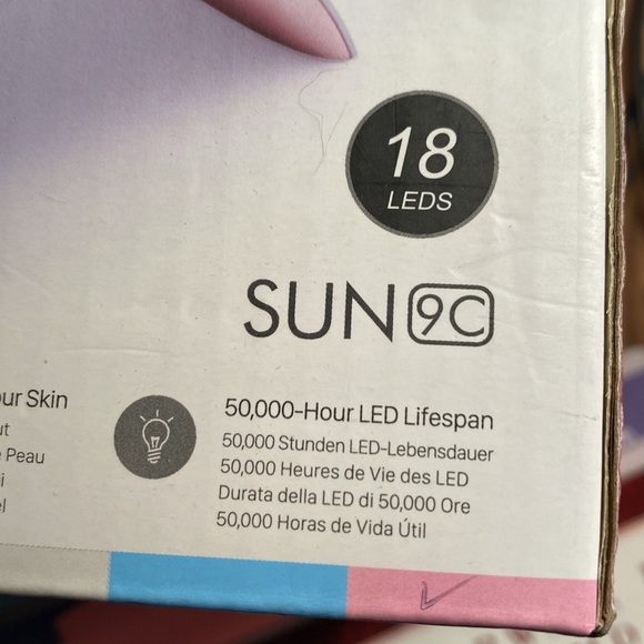 SUNUV SUN 9C 2 IN 1 LED UV LAMP NAIL LAMP CURING 2XS FASTER 18 LED EUC IN BOX - Picture 3 of 16